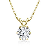 Elegant Solitaire Necklace with Moissanite