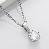 Classic Necklace with Zirconia Pendant