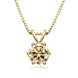 Elegant Solitaire Necklace with Moissanite
