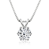 Elegant Solitaire Necklace with Moissanite