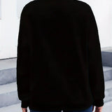 Printed Hearts Sweatshirt for Women – Elegant Casual and Comfortable Top