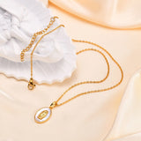 Gold Virgin Mary Oval Pendant Necklace