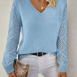 Elegant V-neck sweater for women