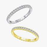 Minimalist Radiant Eternity Ring