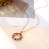 Necklace with Glowing Rainbow Pendant