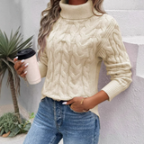 Thick Turtleneck Sweater for Women – Cozy Oversized Knit Sweater