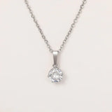 Classic Necklace with Zirconia Pendant