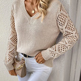 Elegant V-neck sweater for women
