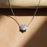 Elegant Solitaire Necklace with Crystal