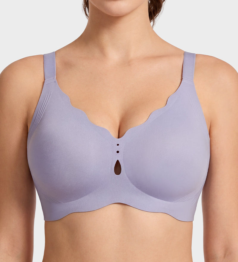 Seamless Deep-V Wireless Support Bra