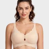Seamless Deep-V Wireless Support Bra