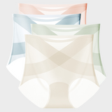 Seamless Ice-Silk High-Waist Tummy Control Panties (4 Pack)