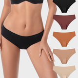 Seamless Ice-Silk Low-Rise Panties for Women (5 Pack)