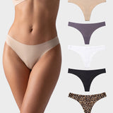 Seamless Ice Silk No-Show Thong (5 pack)