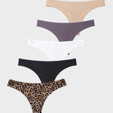 Seamless Ice Silk No-Show Thong (5 pack)