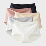Seamless No Camel Toe Silk Antibacterial Gusset Panties (5 Pack)