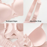 Seamless Wireless Scalloped Edge Jelly Bra