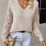 Elegant V-neck sweater for women
