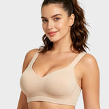 Shock-Absorbing Wireless Sports Bra for Fuller Busts