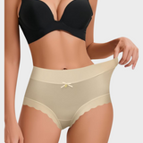 Silky High-Waist Seamless Briefs With Scalloped Edges (6 pack)