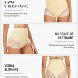 Smooth High-Waisted Sheer Lace Sculpting Brief (4 Pack)