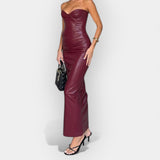 Beatriz | Mood leather midi dress