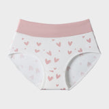 Soft Cotton Heart Print High-Waist Panties (6 Pack)
