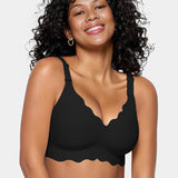 Soft Full Coverage Scalloped Wireless Jelly Bra