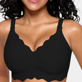 Soft Full Coverage Scalloped Wireless Jelly Bra