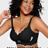 Soft Full Coverage Scalloped Wireless Jelly Bra