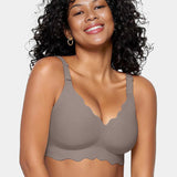 Soft Full Coverage Scalloped Wireless Jelly Bra