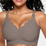 Soft Full Coverage Scalloped Wireless Jelly Bra