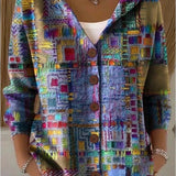 Colomba | Printed Cardigan with Hood