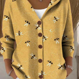 Colomba | Printed Cardigan with Hood
