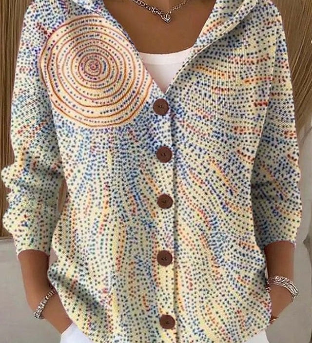 Colomba | Printed Cardigan with Hood