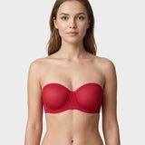 Strapless Mesh Underwire Balconette Bra