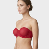 Strapless Mesh Underwire Balconette Bra