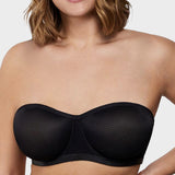 Strapless Mesh Underwire Balconette Bra