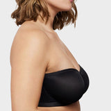 Strapless Mesh Underwire Balconette Bra