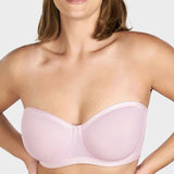 Strapless Mesh Underwire Balconette Bra