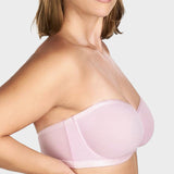 Strapless Mesh Underwire Balconette Bra