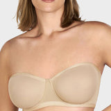 Strapless Mesh Underwire Balconette Bra