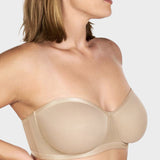 Strapless Mesh Underwire Balconette Bra