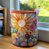 Sunflower in Bloom | Quilted Storage Basket