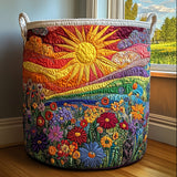 Flowers and Sun | Quilted Storage Basket