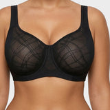 Ultra-Lightweight Full Coverage Cup Jacquard Mesh Comfort Bra