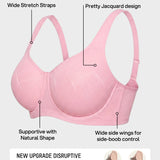 Ultra-Lightweight Full Coverage Cup Jacquard Mesh Comfort Bra