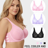 Ultra-Lightweight Full Coverage Cup Jacquard Mesh Comfort Bra