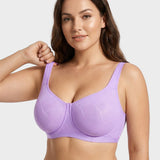 Ultra-Lightweight Full Coverage Cup Jacquard Mesh Comfort Bra