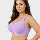 Ultra-Lightweight Full Coverage Cup Jacquard Mesh Comfort Bra